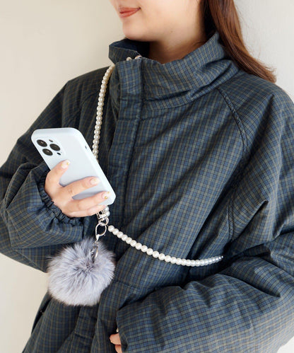 毛絨掛飾&珍珠單肩包套裝