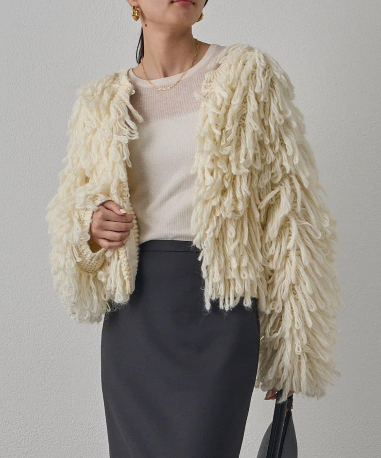 【Loungedress】流蘇針織大衣