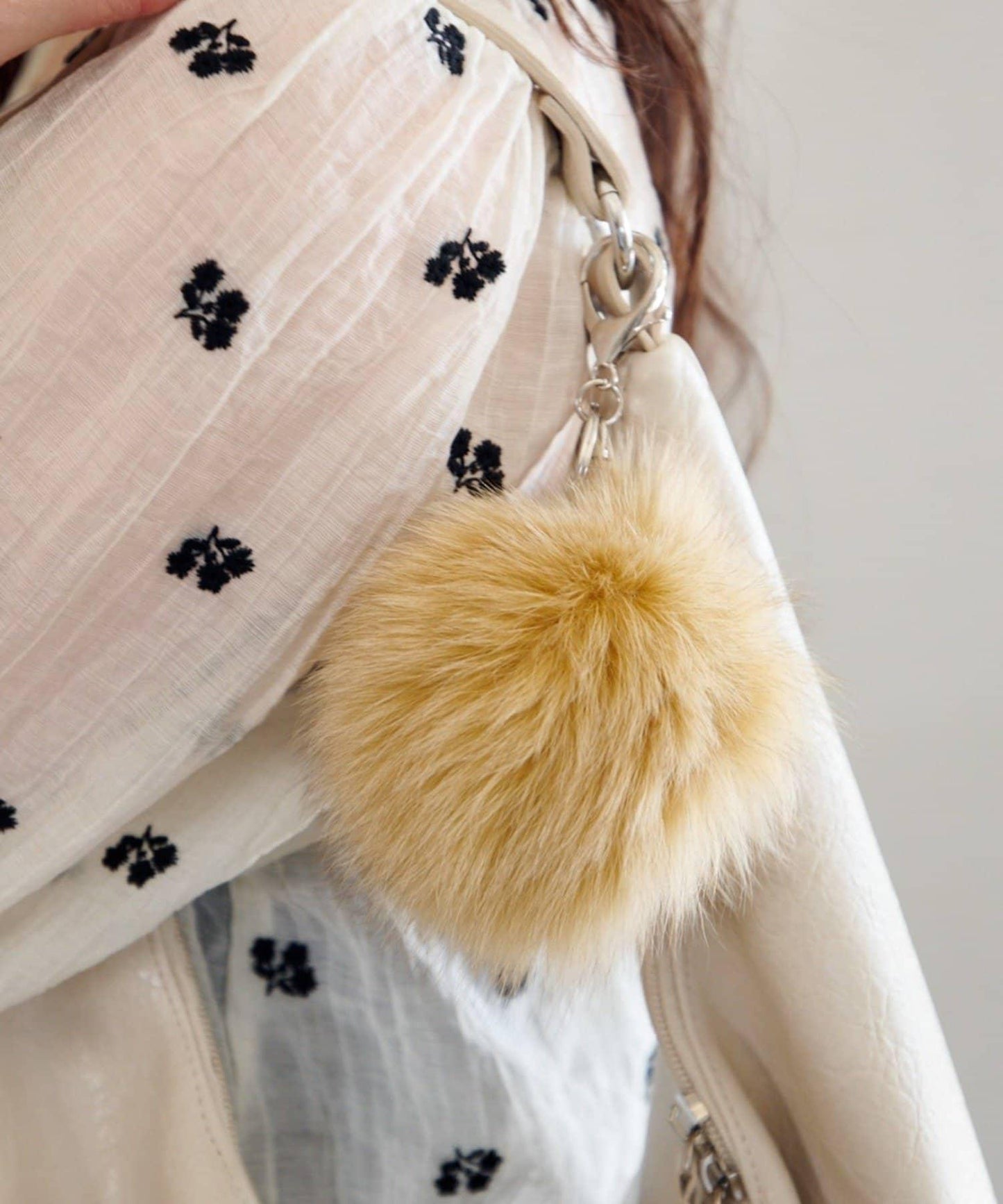 【5色可選】毛絨掛飾鑰匙扣