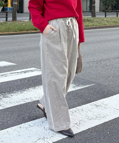 燈芯絨寬鬆休閒褲