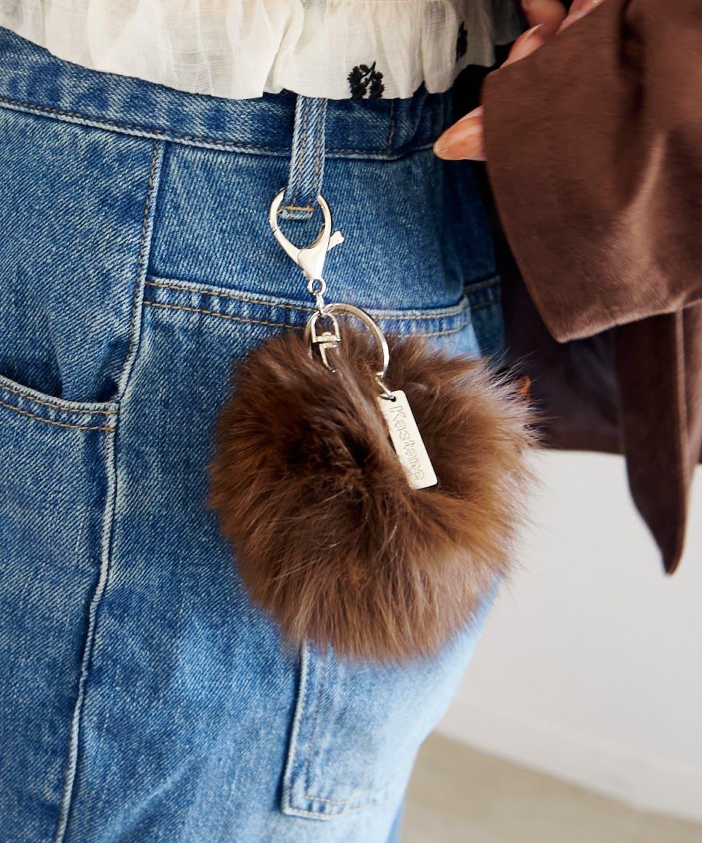 【5色可選】毛絨掛飾鑰匙扣