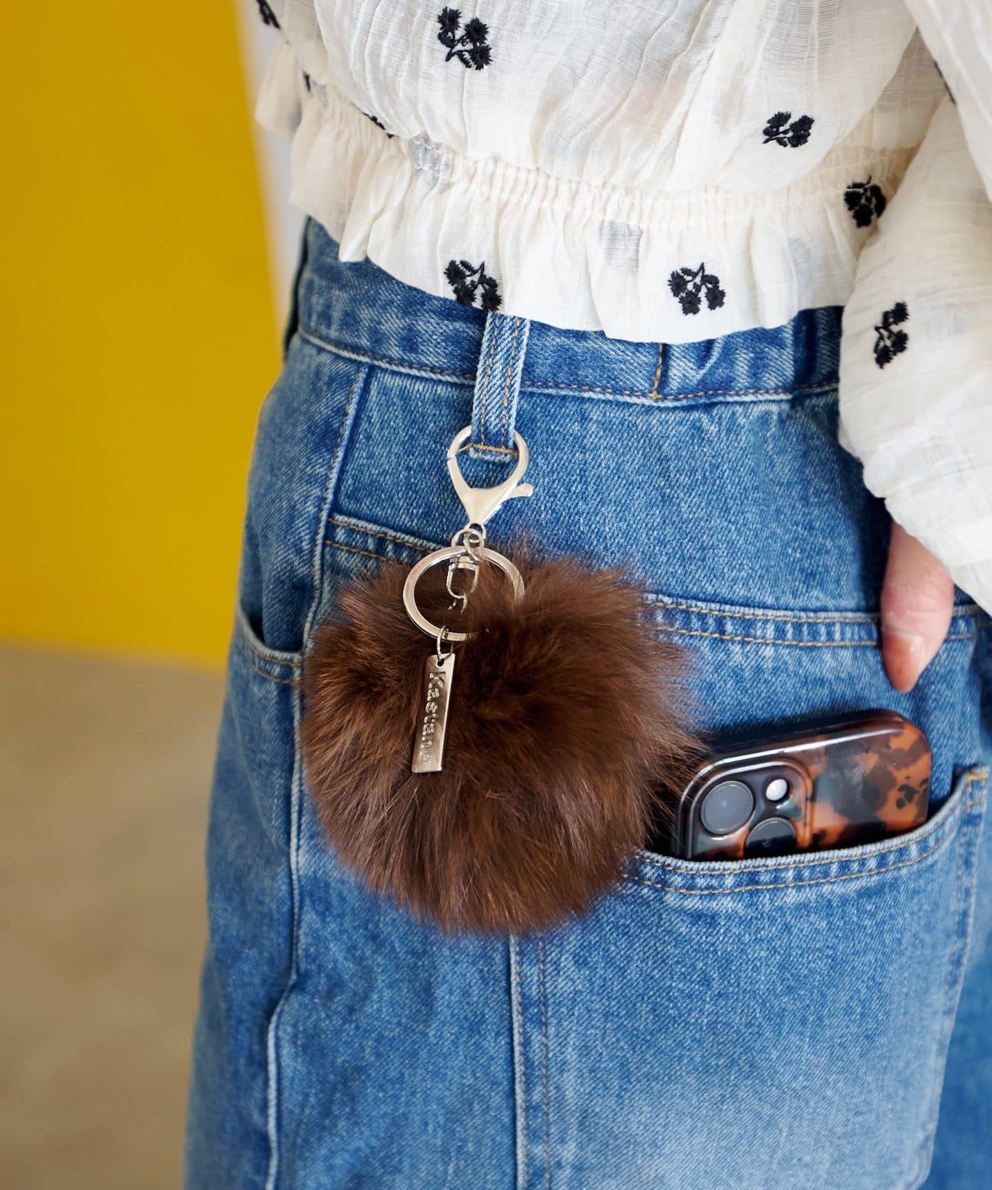 【5色可選】毛絨掛飾鑰匙扣