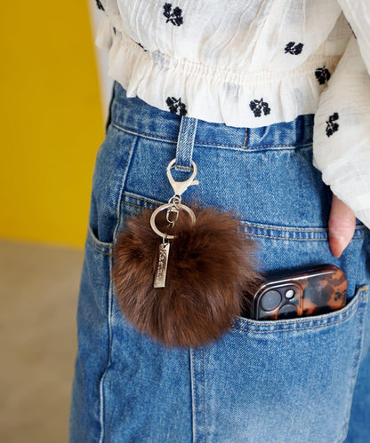 【5色可選】毛絨掛飾鑰匙扣