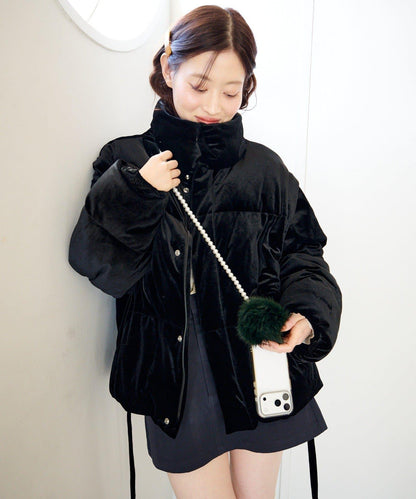 毛絨掛飾&珍珠單肩包套裝