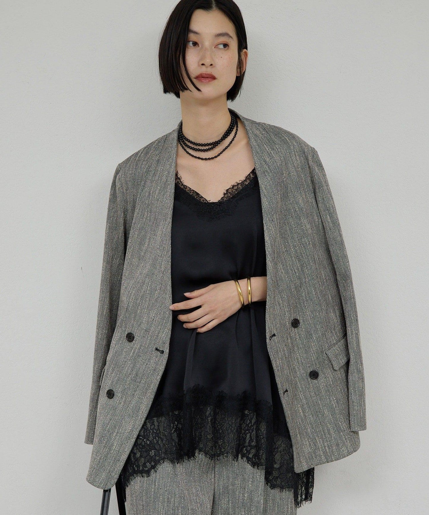 蕾絲吊帶長款上衣