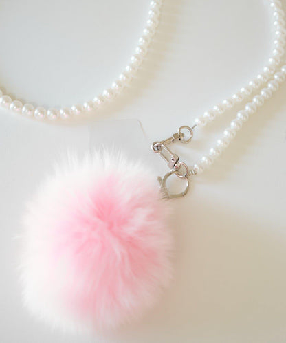 毛絨掛飾&珍珠單肩包套裝