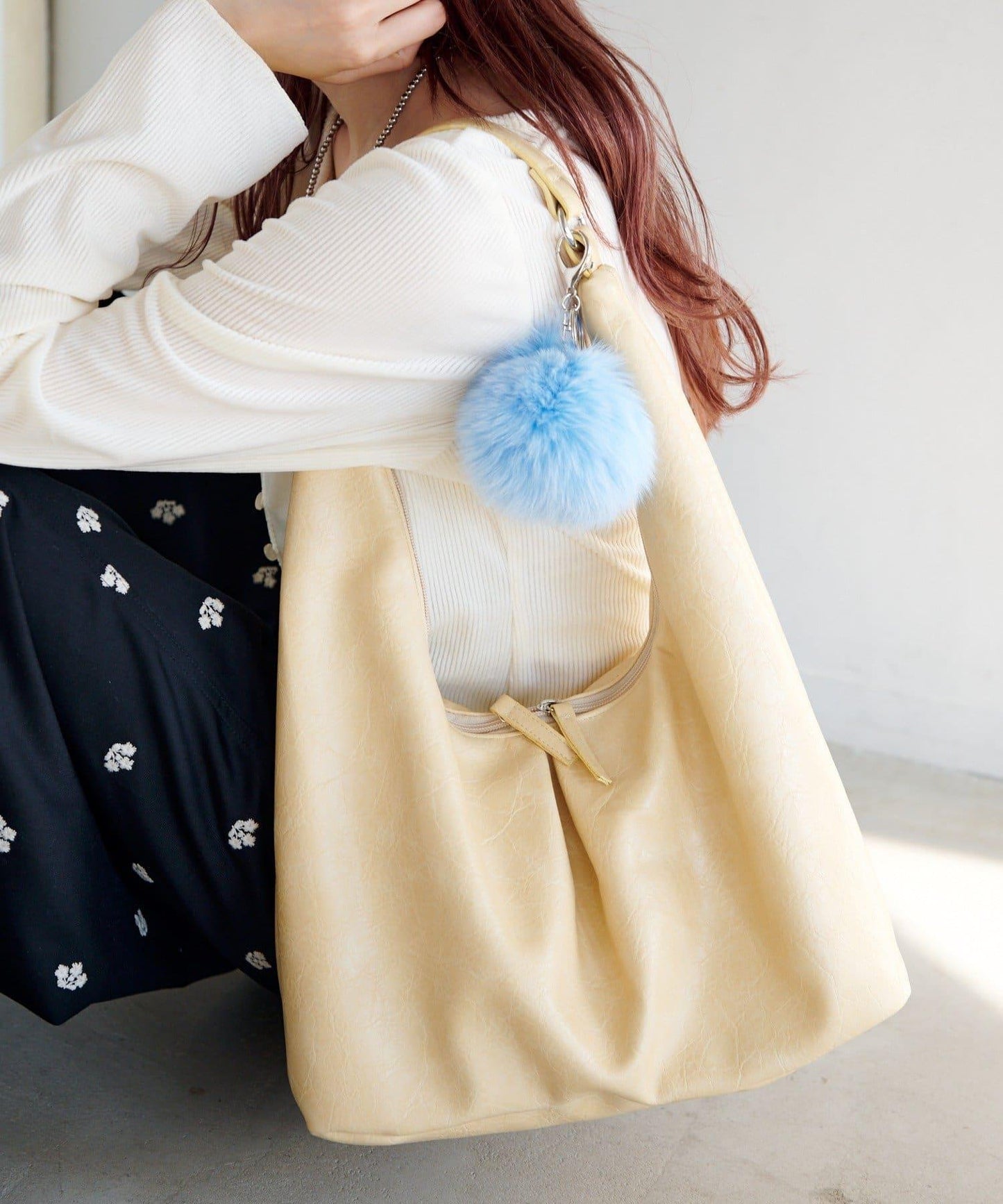 【5色可選】毛絨掛飾鑰匙扣