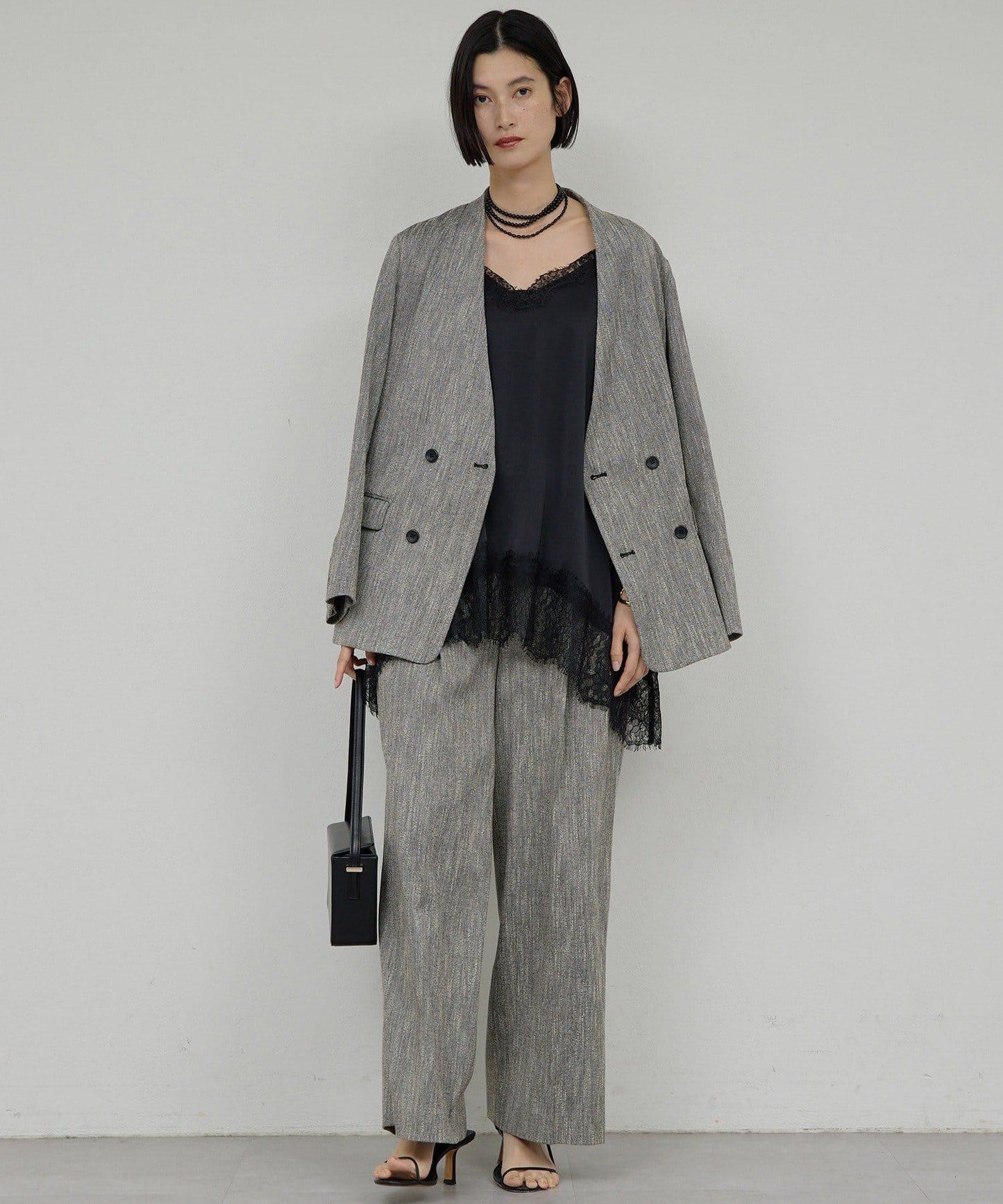 蕾絲吊帶長款上衣