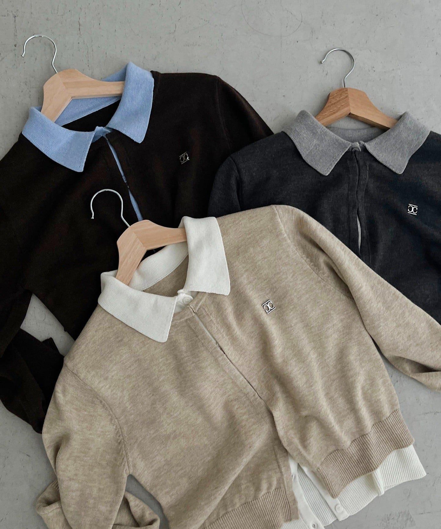 拼接設計針織開衫