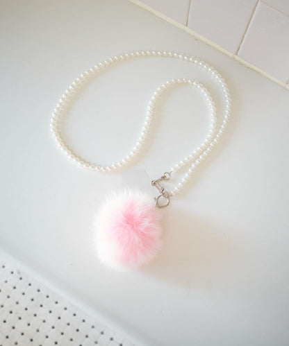 毛絨掛飾&珍珠單肩包套裝