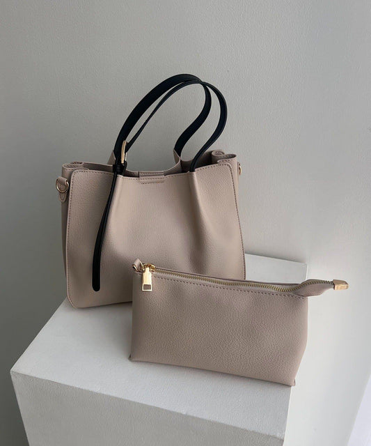 【迷你包SET】2件套褶皺手提包