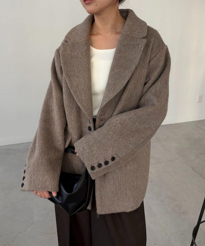長毛羊毛大衣