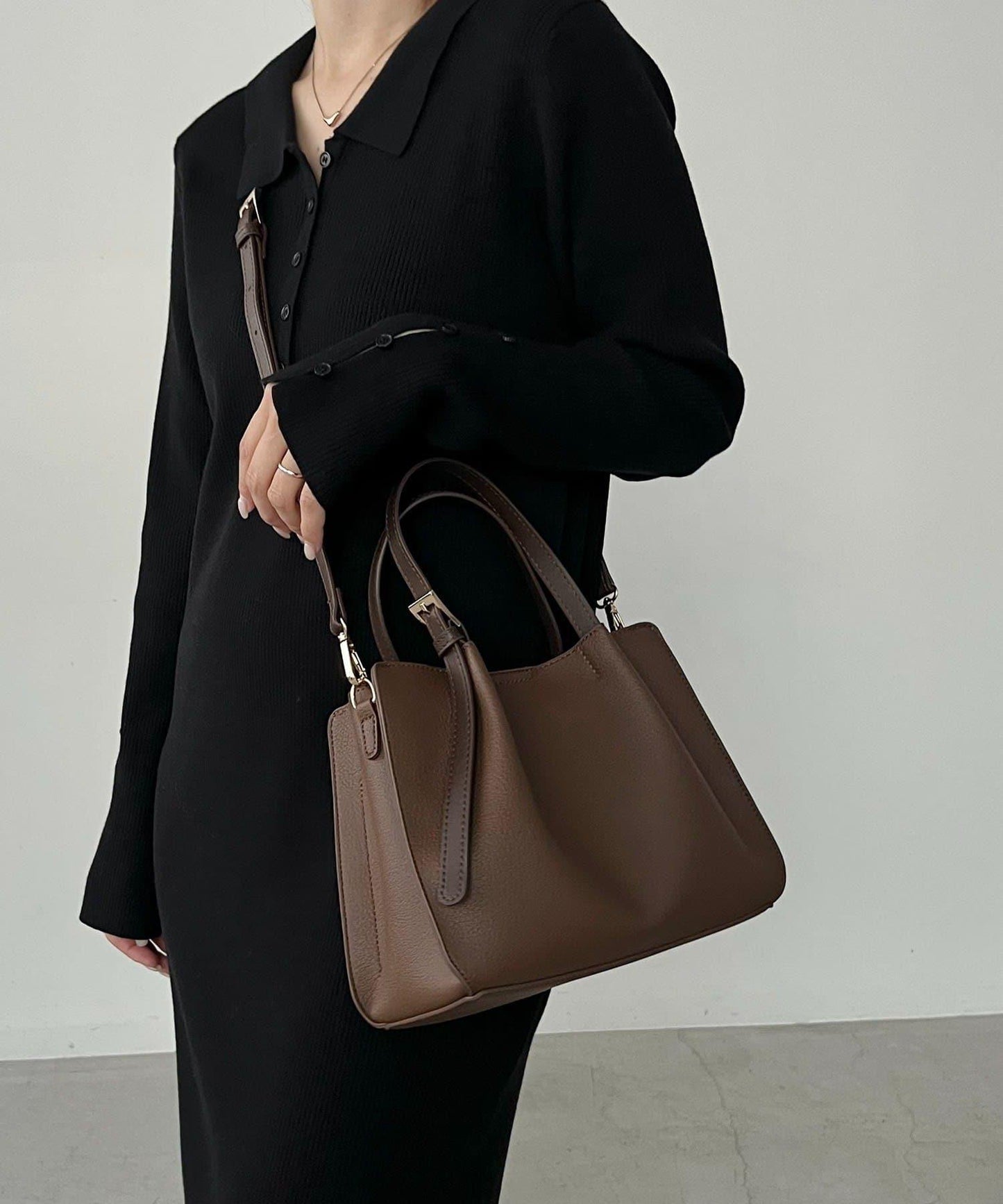 【迷你包SET】2件套褶皺手提包