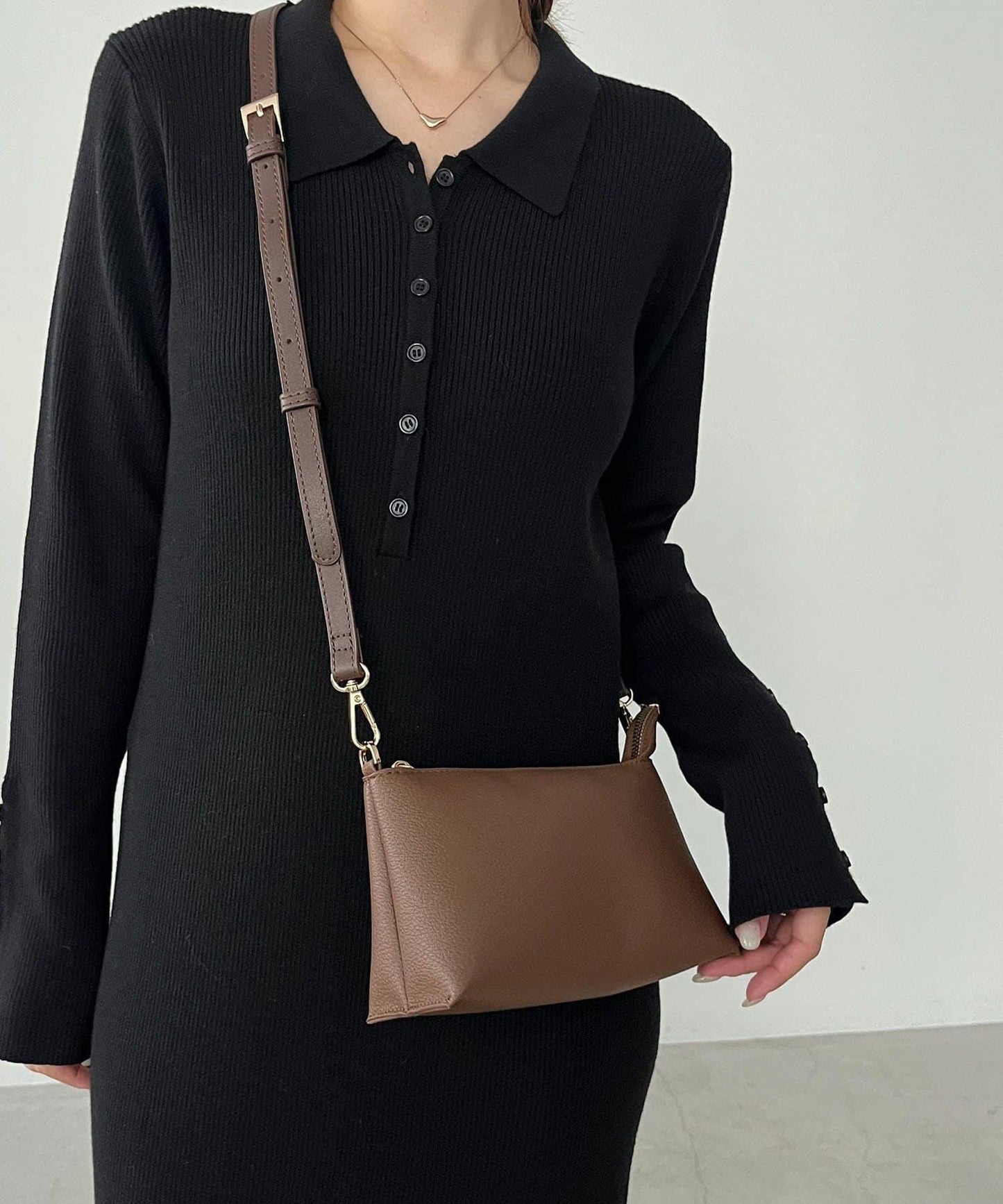 【迷你包SET】2件套褶皺手提包