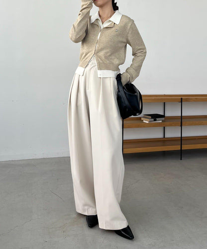 拼接設計針織開衫