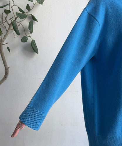 羊毛混紡高領長款上衣