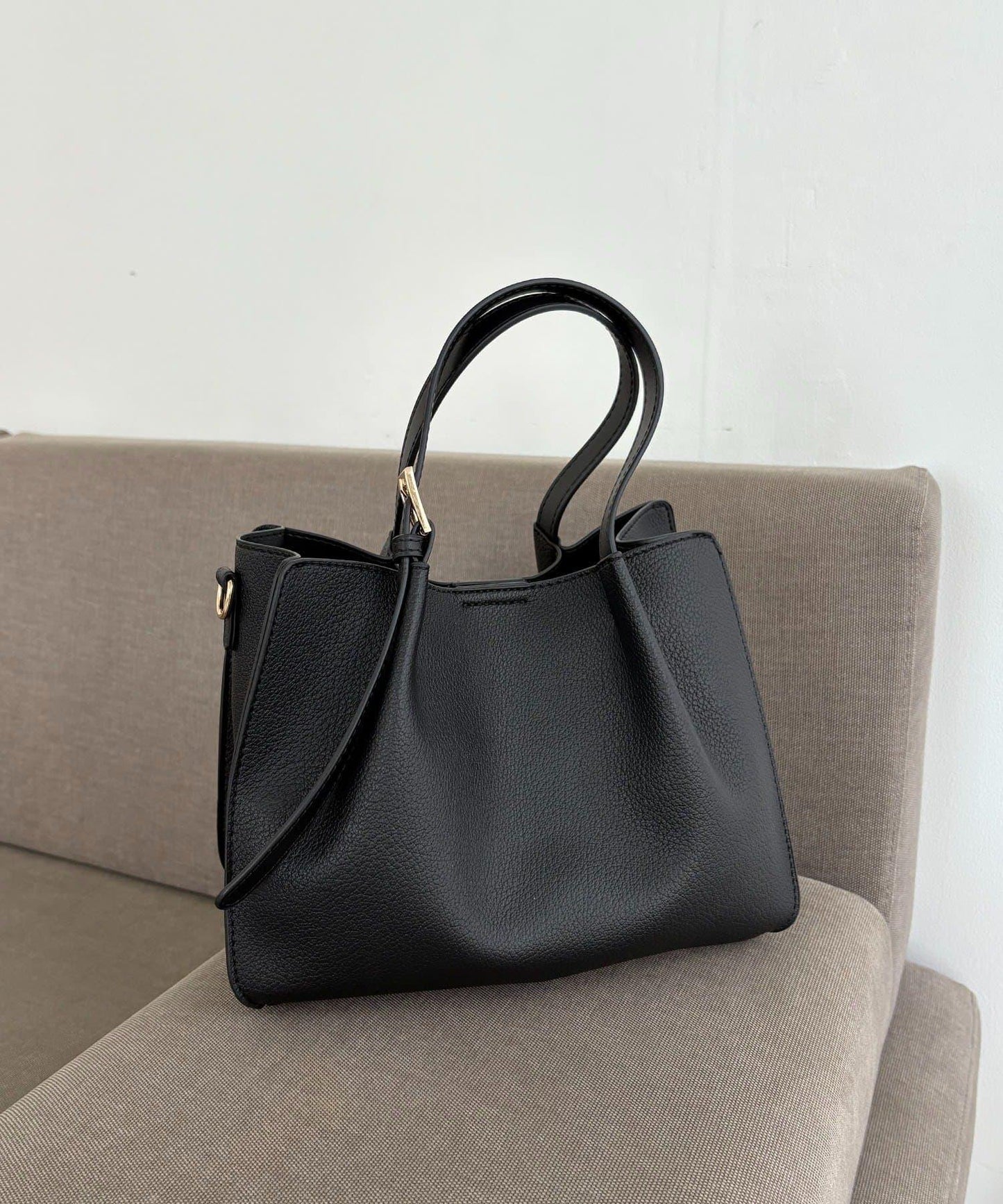 【迷你包SET】2件套褶皺手提包