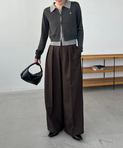 拼接設計針織開衫