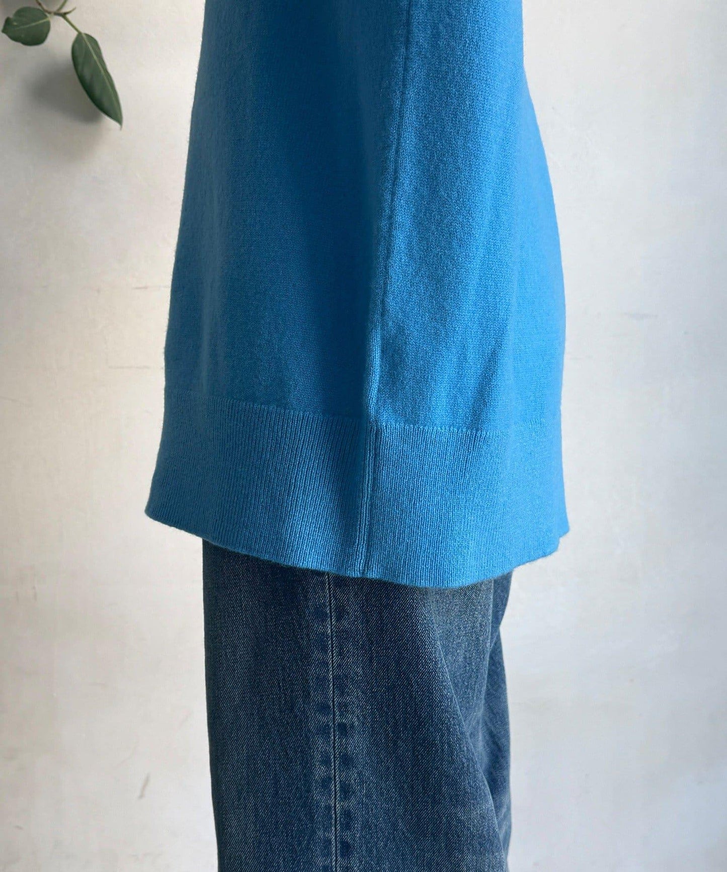 羊毛混紡高領長款上衣