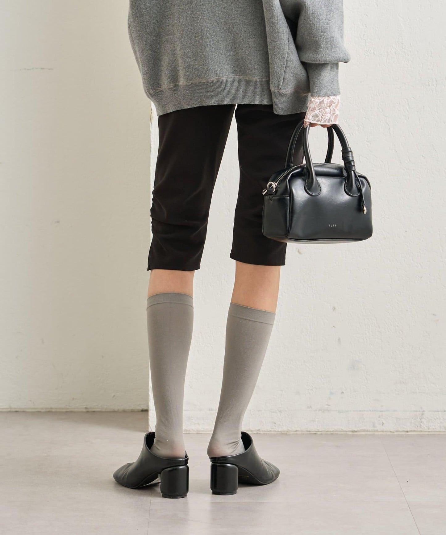 下襬褶皺騎行褲