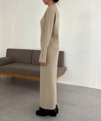 【有小個子尺碼】翻領針織連衣裙