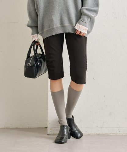 下襬褶皺騎行褲