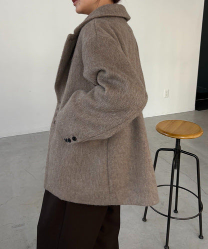 長毛羊毛大衣