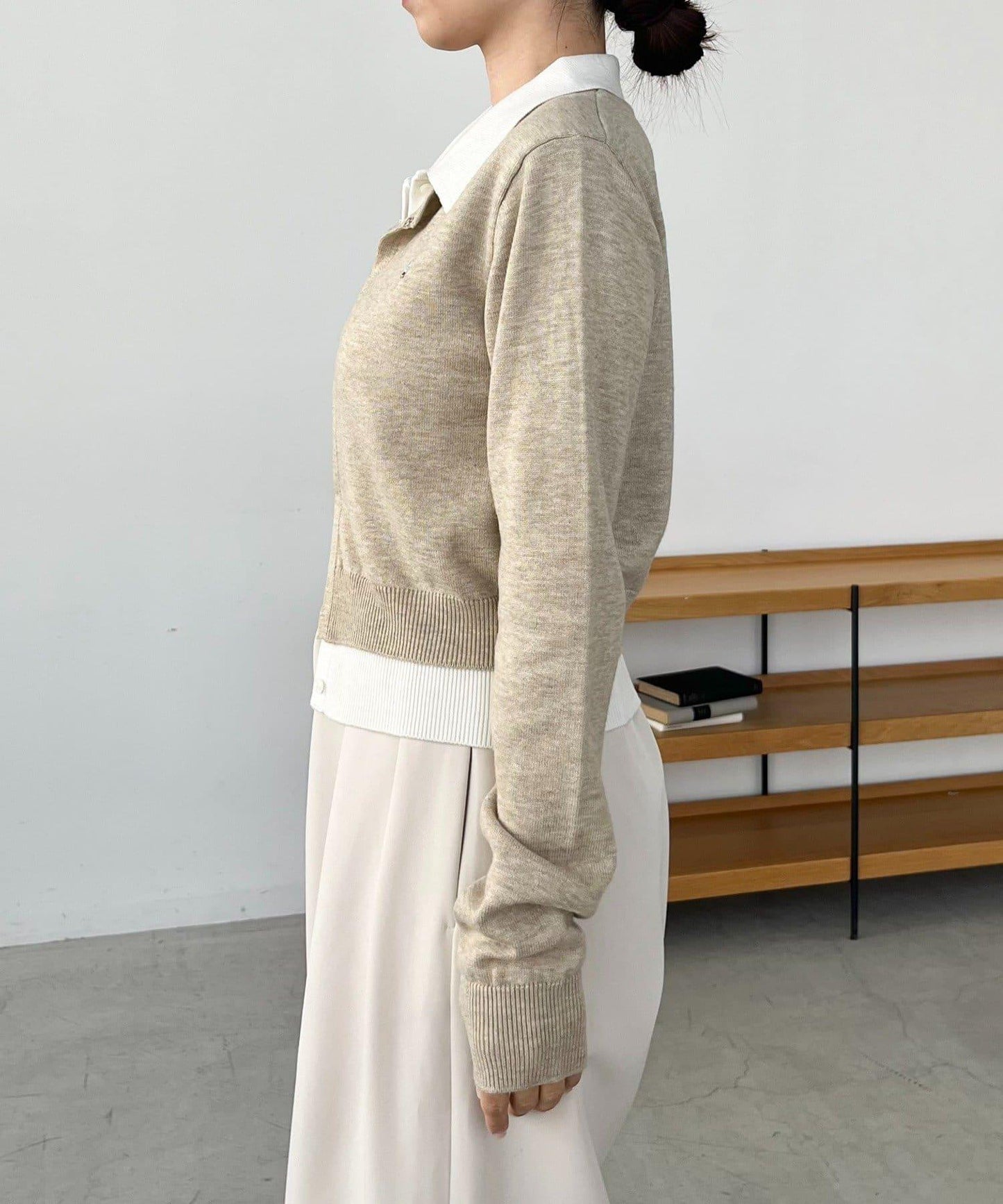 拼接設計針織開衫