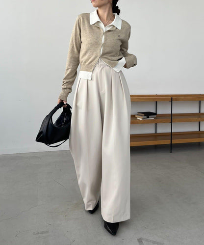 拼接設計針織開衫