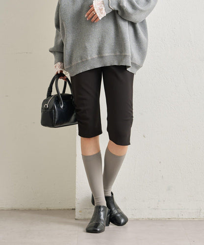 下襬褶皺騎行褲