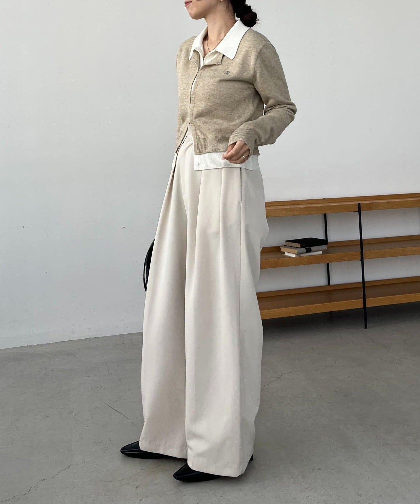 拼接設計針織開衫