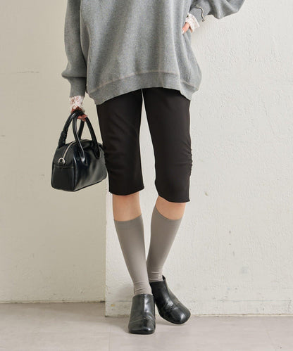 下襬褶皺騎行褲