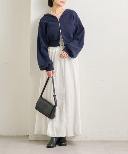 連帽針織短款衛衣