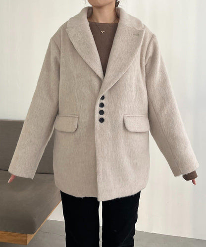 長毛羊毛大衣