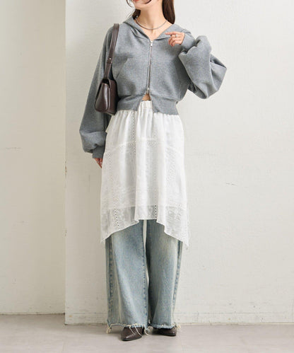 刺繡下襬半身裙