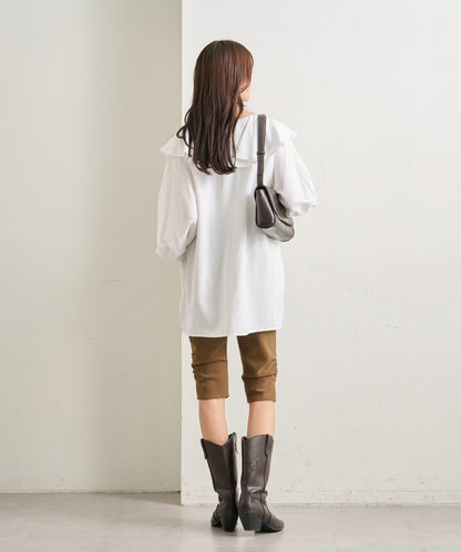 荷葉邊領口襯衫