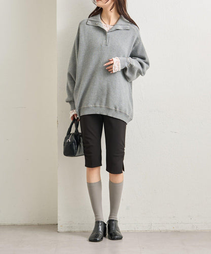 下襬褶皺騎行褲