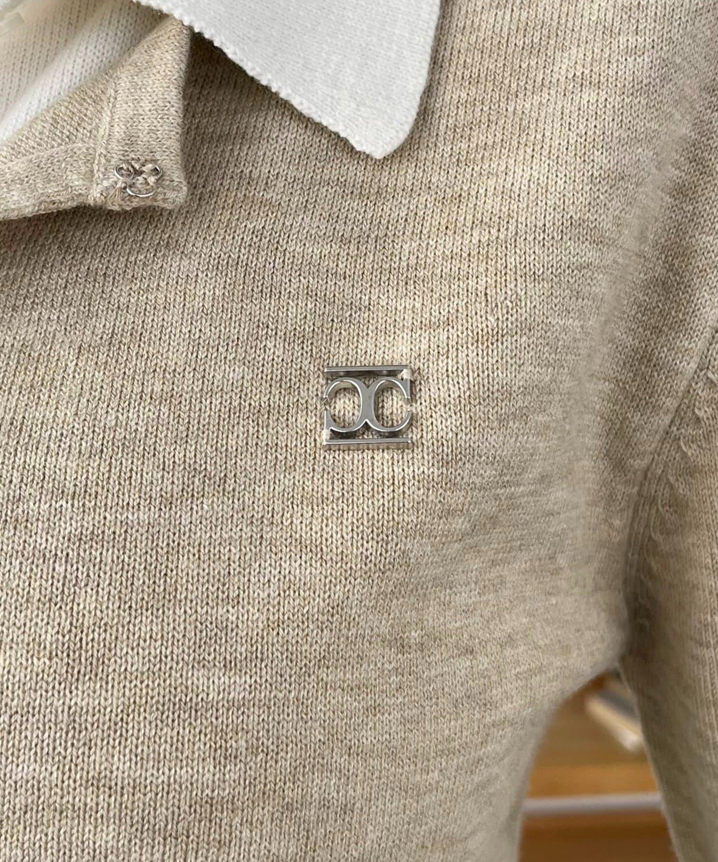 拼接設計針織開衫