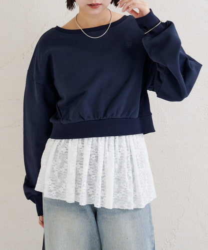 點綴刺繡短款衛衣