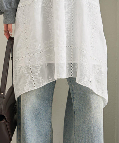 刺繡下襬半身裙