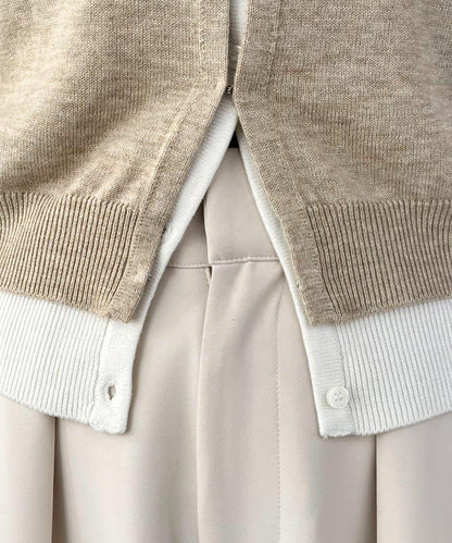 拼接設計針織開衫