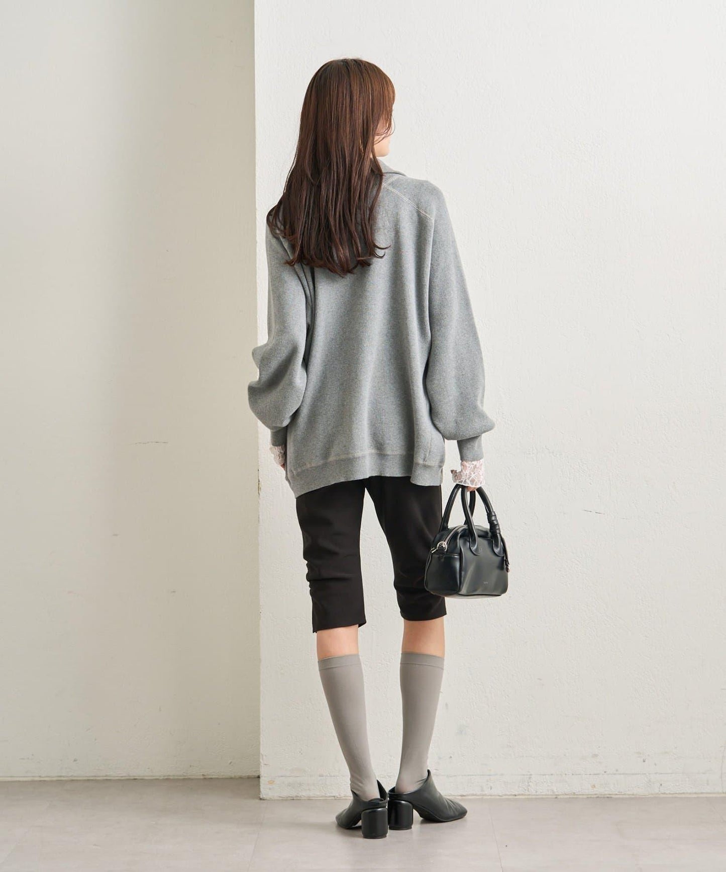 下襬褶皺騎行褲