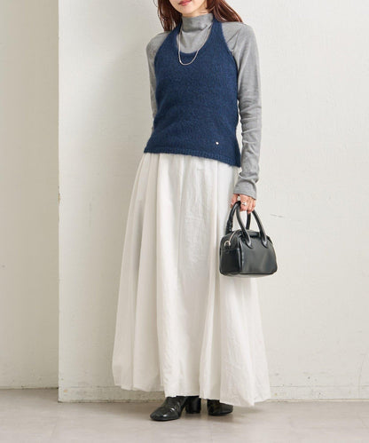 蓬鬆感掛脖針織背心