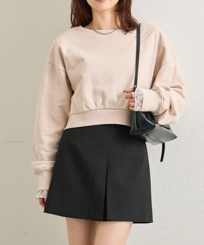 點綴刺繡短款衛衣