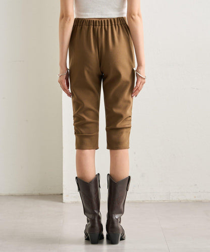 下襬褶皺騎行褲