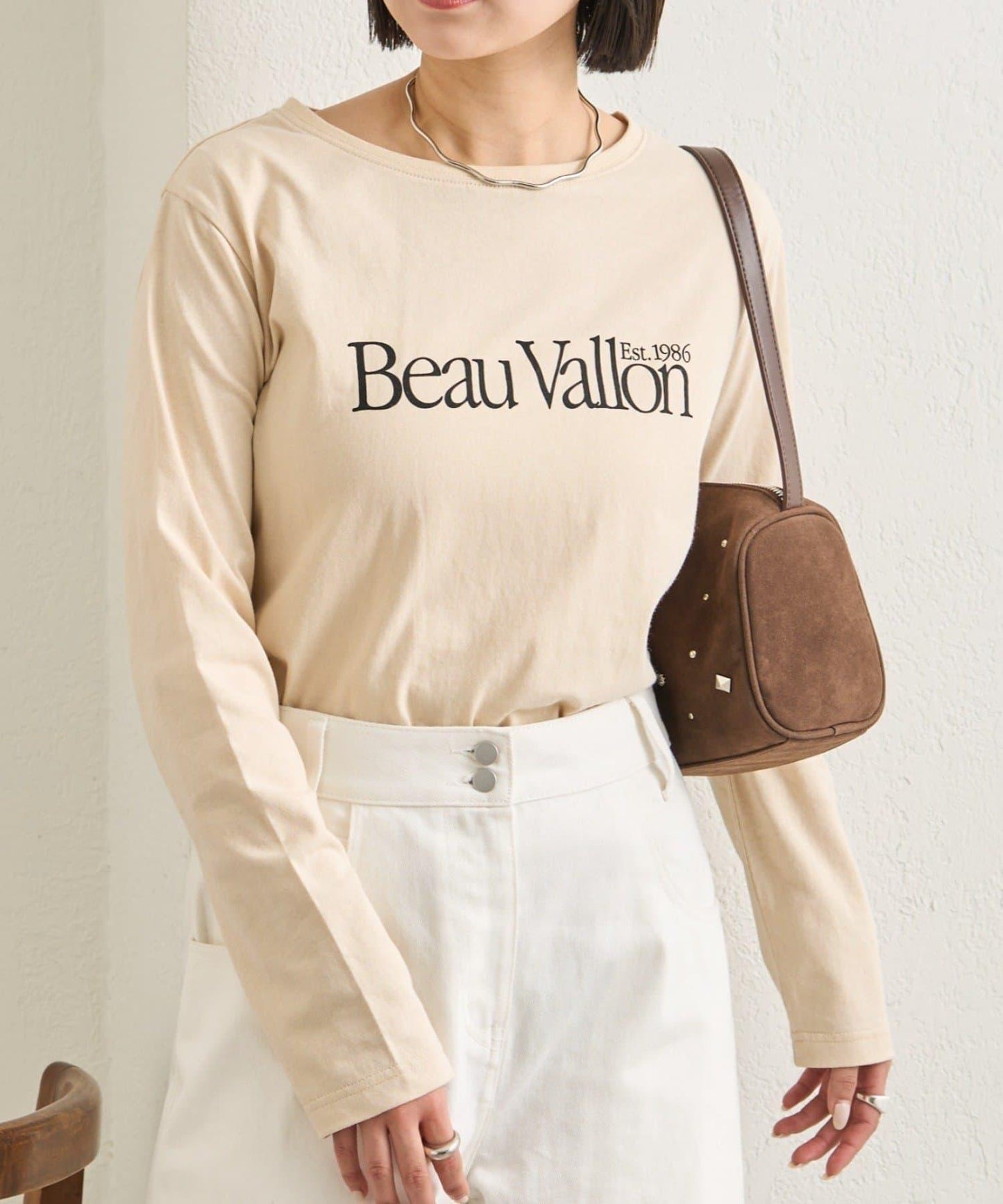 彩色小標誌長袖T恤