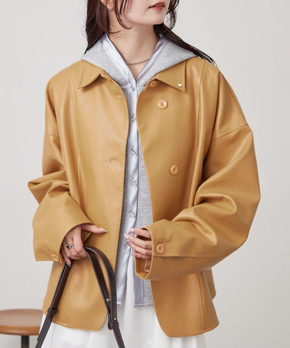 皮革襯衫夾克