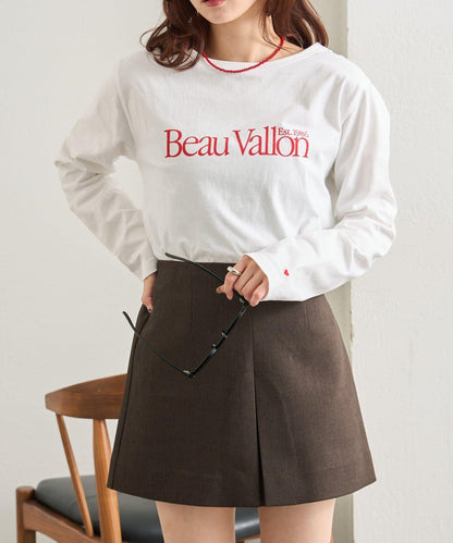 彩色小標誌長袖T恤