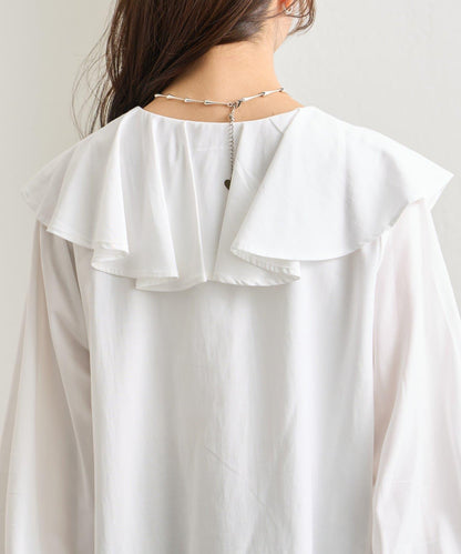 荷葉邊領口襯衫