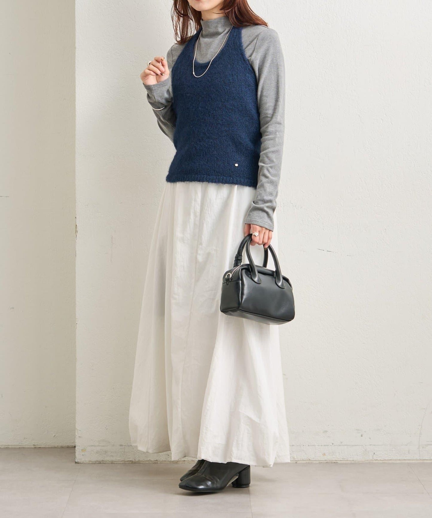 蓬鬆感掛脖針織背心